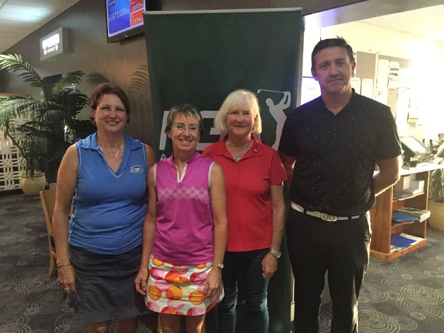 Ladies team: Narelle Quin, Barbera Varcoe, Wendy Price and professional golfer Jason King.