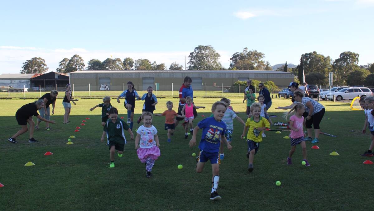 GETTING USED TO THE GAME: Kids as young as four have been learning hockey skills in Wauchope.