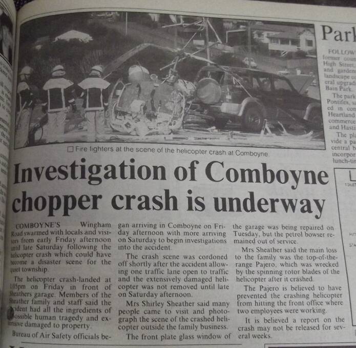 Do you remember the helicopter crash at Comboyne?
