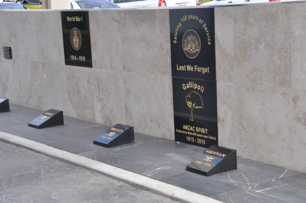 CHANGE OF VENUE: The memorial wall at the Wauchope RSL Club is the place where this year's Long Tan Day ceremony will be held on Friday August 18 at 11am.