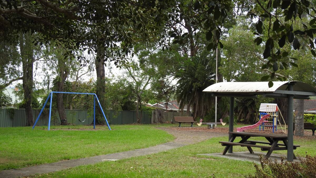 The swings at the Sister City Park off the Oxley Highway where needles were found.