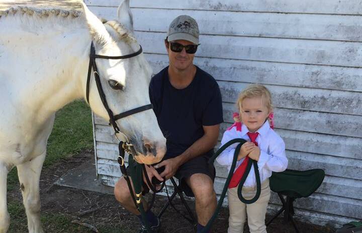 Family affair: Trent McCarthy, horse Zac, and rider Elle McCarthy.