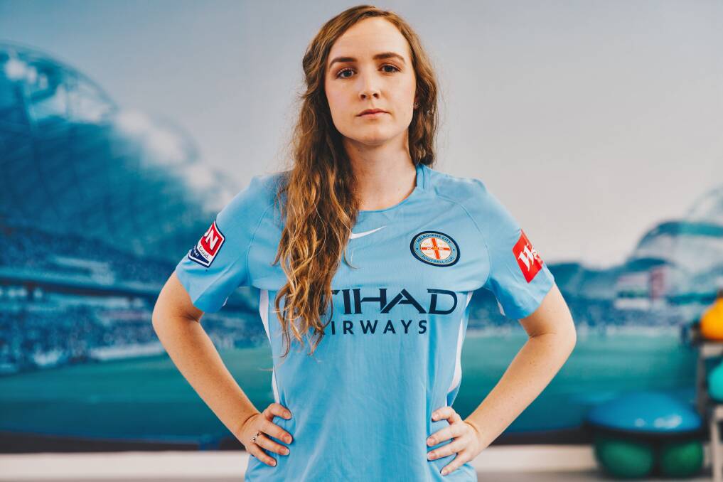 Rhali Dobson was an unused substitute in Melbourne City's 4-1 defeat in Perth. Photo: Dion Fountas
