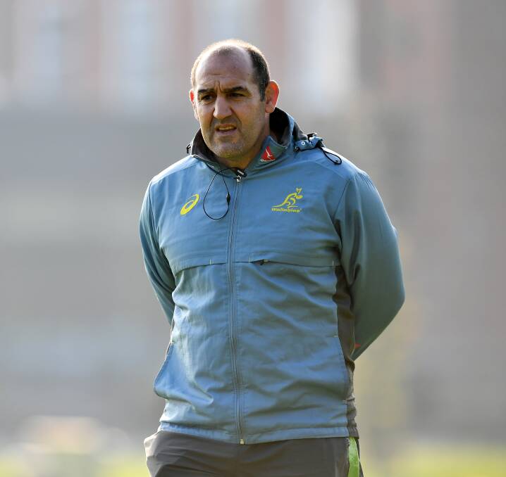 Dropping by: Wallabies scrum coach Mario Ledesma will pass on his knowledge to the Mid-North Coast Axemen on Sunday. Photo: Dan Mullan/Getty Images