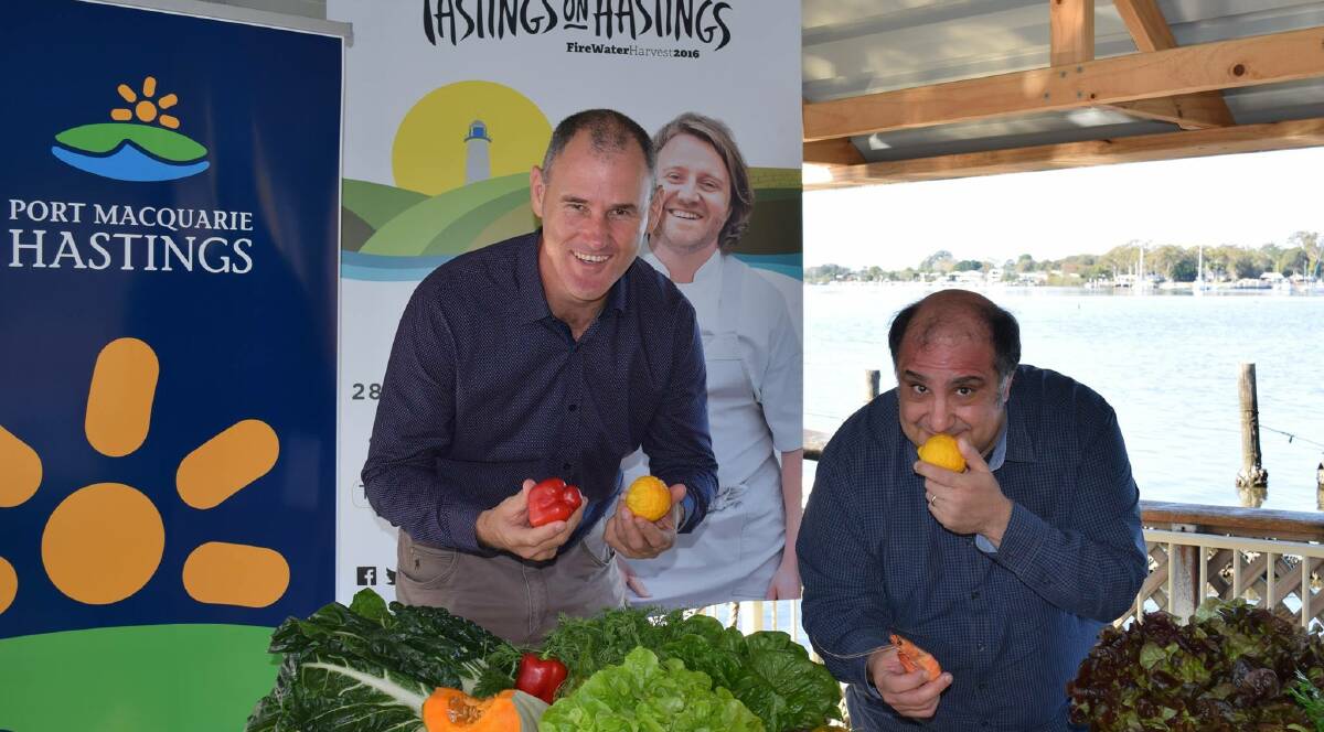 For the future: Mayor Peter Besseling, and The Stunned Mullet's Lou Perri, hope food industry businesses join the Producer to Provedore Industry Development Day.