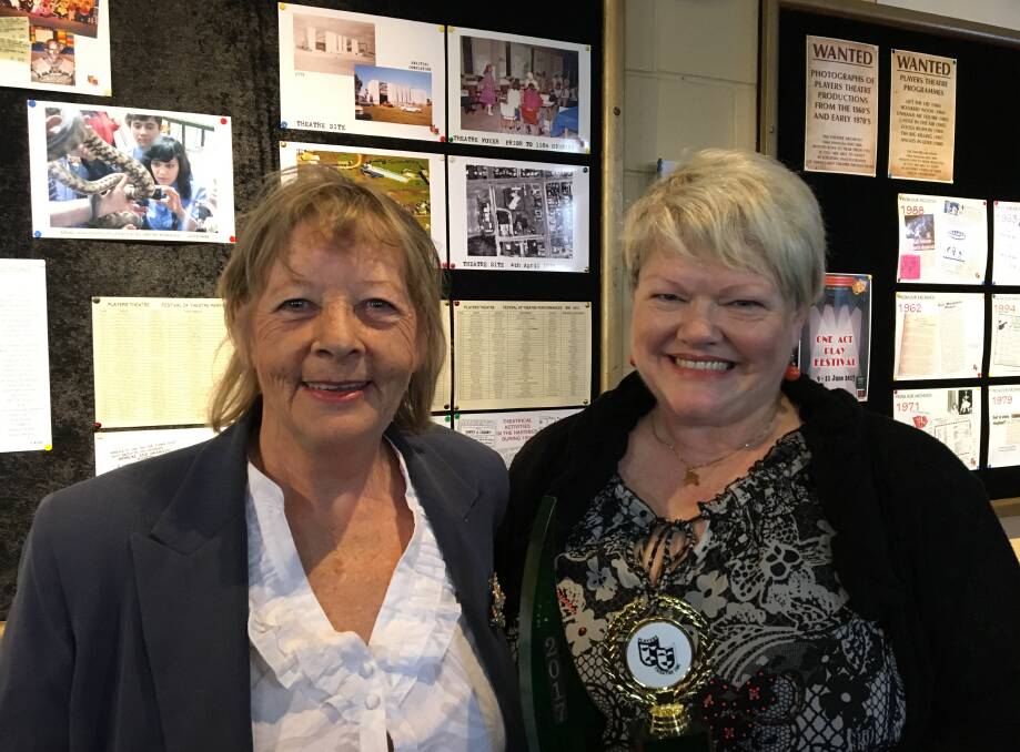 Great event: Deputy mayor Lisa Intemann with Vickii Byram, winner of Best Female Actor award at the Players Theatre 2017 Festival of One Act Plays at the weekend.