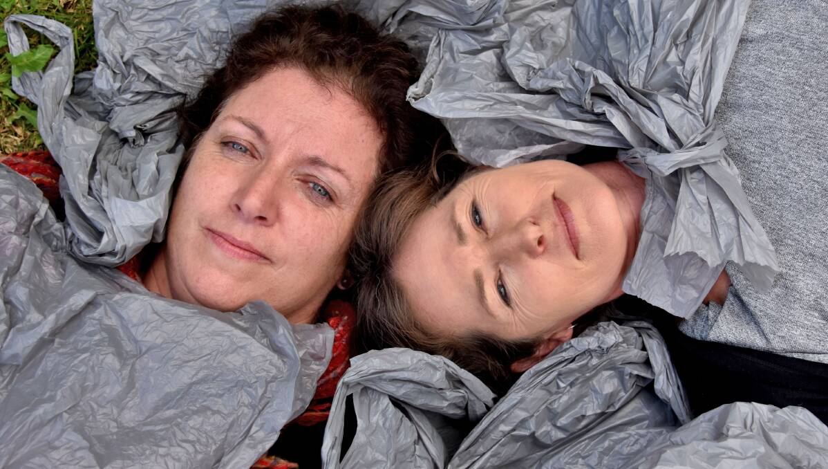 Important message: Maria Doherty and Linda Perkins want people to think first and make an effort to reduce, reuse and recycle in their everyday lives. Photo: Matt Attard