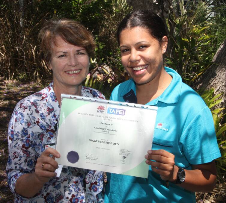 It's a first: Executive Officer/Director of Nursing Ann Bodill with Wauchope District Memorial Hospital's first Indigenous trainee, Simone Smith