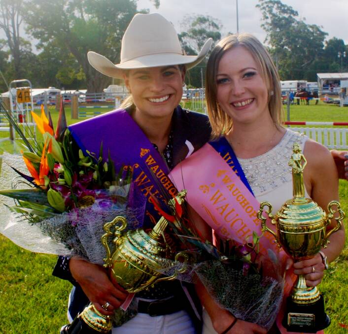 Positive experience: 2015 Wauchope Showgirl Ashley Olsen and runner-up Teghan Johnson.