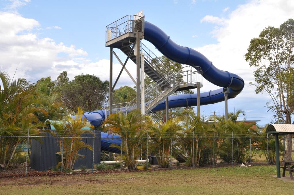 Attraction: The waterslide in the Wauchope Memorial Olympic Pool grounds