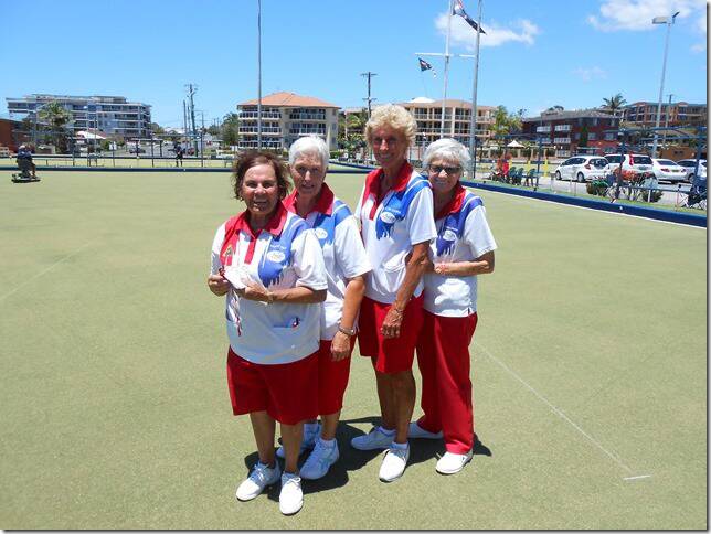 Senior four winners: Margaret Walsh, Pat Light, Lyn Zahra and Shirley Devine.
