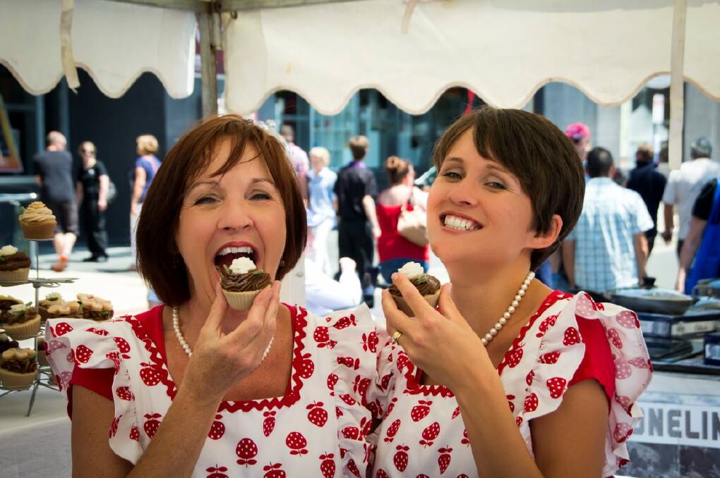 Tasty treats galore: Exhibitors tuck into some delicions cupcakes at last years Tastings on Hastings.