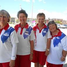 Open four winners: Judy Brady, Carol Bowman, Barbara Barratt and Debbie Amore