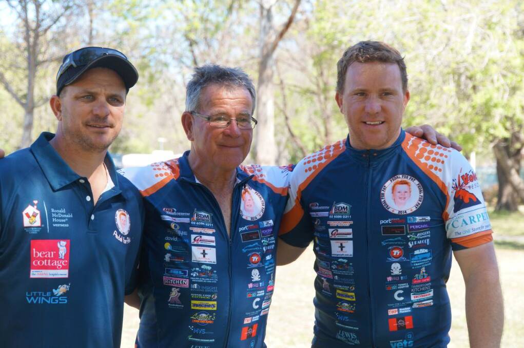 Terrific trio: Pat Coombes' uncle, Mat Everingham, grandfather Rod Everingham and uncle, Josh Everingham
