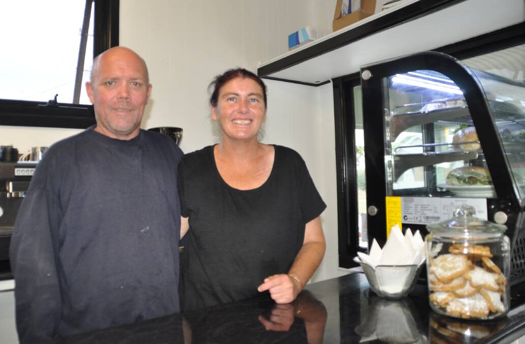New faces: Grumblin' Tummyz owners Matt Byrne and Belinda McLean are deservedly proud of their renovations.