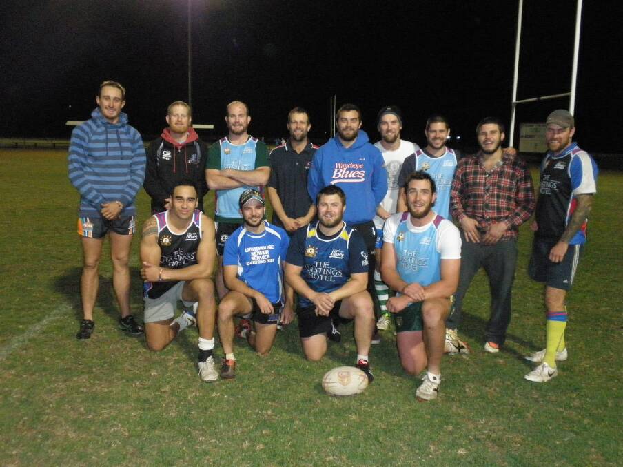 The Wauchope Blues Group 3, First Grade 2014 Minor Premiers - Back row: Beau White, Aaron Ison, Robbie Trembath, Anthony Coombes, Sam Watts, Kurt Doherty, Dustin Prosser, Michael McInness and Chris Hudson. Front row: Carlos Kahu-Martin, Dean Hurrell, Nick McCabe and Beau Kettle