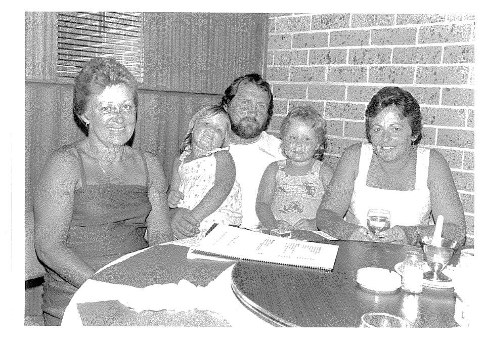 In happy times: Eric with his wife Esme, twins Shannon and Linda and their good friend Karlene at the end of summer '78. (Pic: Gazpic)