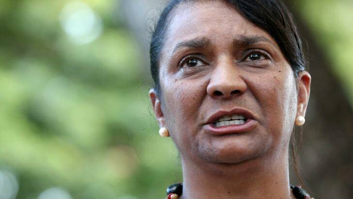 Ms Peris announces her departure from politics on May 26. Photo: Alex Ellinghausen