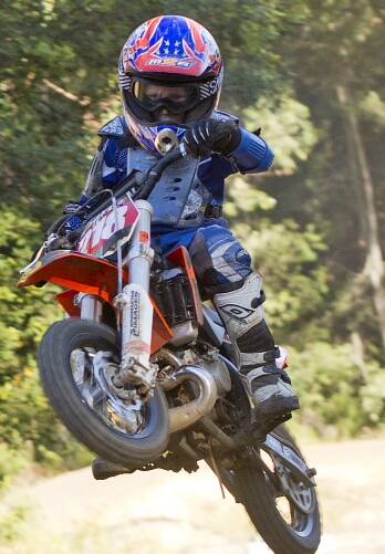 Control: The Hastings Valley Motorcycle Club's five-year-old Joel Holbert shows his skills on a motorbike