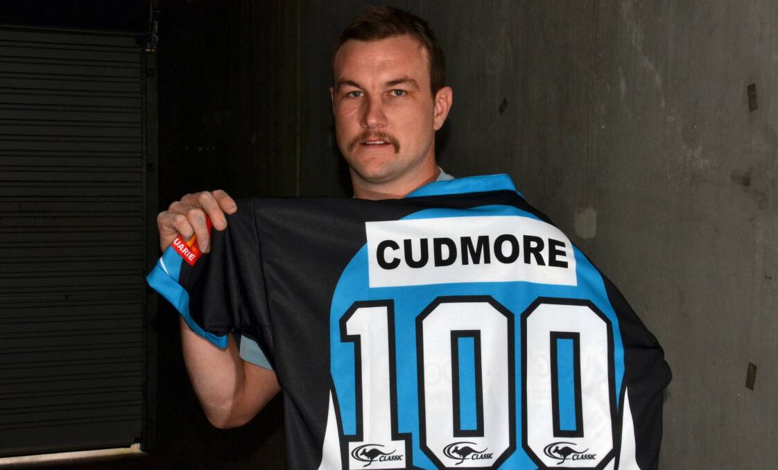 Ben Cudmore will celebrate his 100th game for the Sharks in Saturday's Group 3 elimination final now being played at the Jack Neal Oval in Taree.
