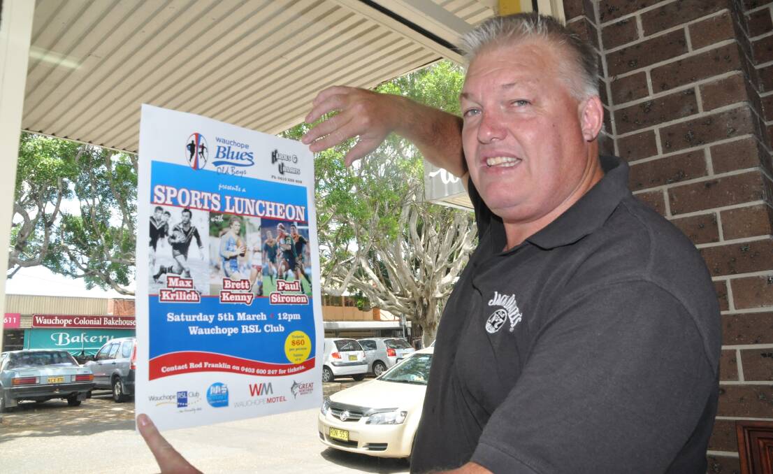 Not to be missed: Sports Luncheon organiser Rod Franklin is expecting a sell-out crowd for the March 5 fundraiser.