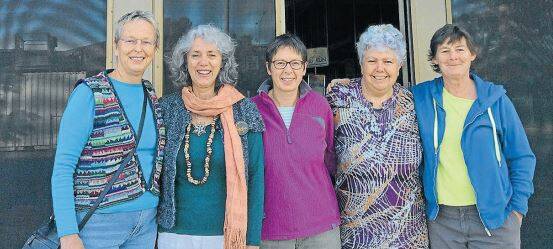  The local contingent from left to right: Elly Franchimont (Pappinbarra), Susan Ashton (Pappinbarra), Marita Dahlhausen (Rosewood), Lis Tuck (Rollands Plains) and Deb Murrell (Rosewood). Missing was Mei Ling Yuen (Rosewood).