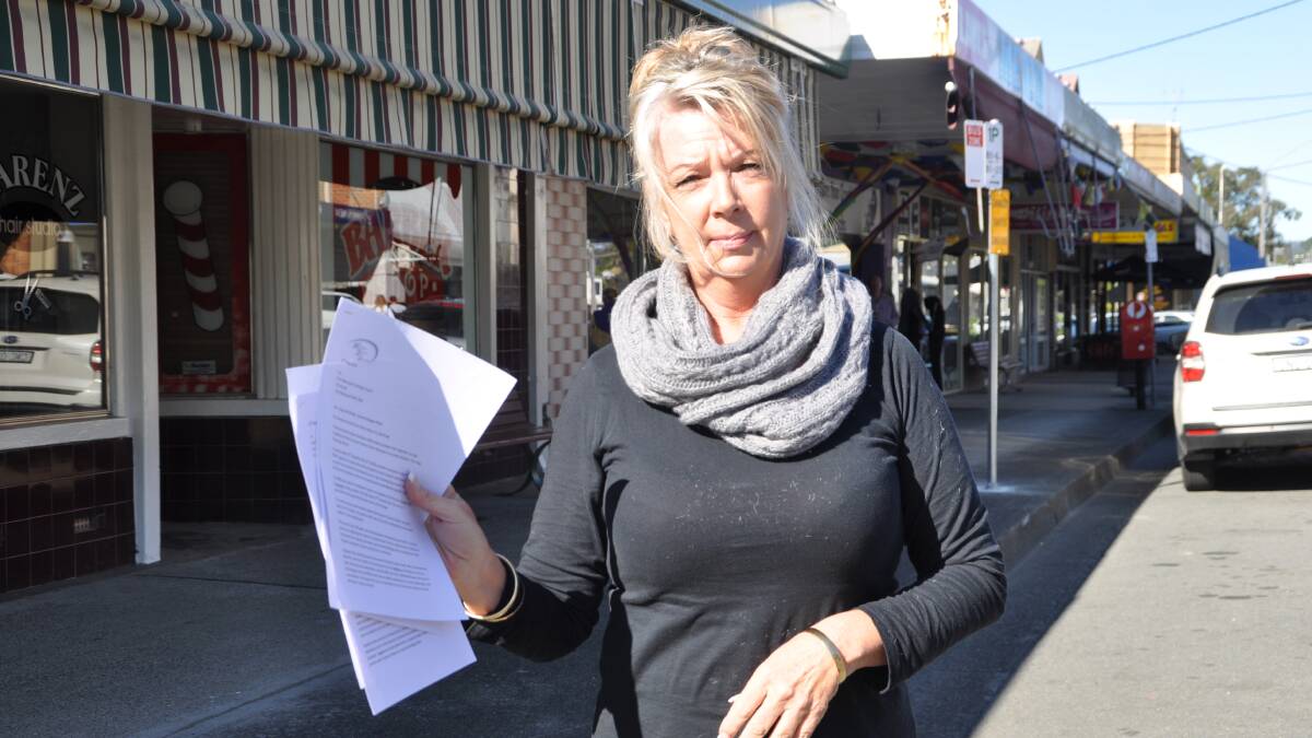 Rohnda Pearse with letters of complaint she was about to send to council.