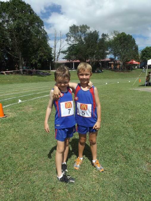 Team mates: Blake Cutler and Mitchell Walker represented the under 8 boys.
