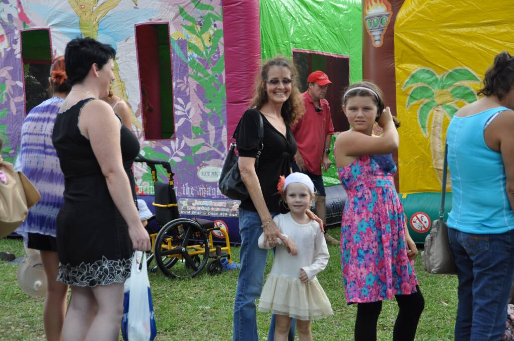 Day out with Grandma: Emily Wrightson from Pappinbarra with her Nan at the Wauchope Neighbourhood Centre's Family Fun Day in Bain Park on Wednesday.