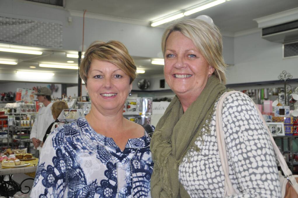 Ladies day: Tracey Witt and Helen Bicket from Port Macquarie didn't need any encouragement to show up at The Department Store; the girls both expressed their love for the 'unique' shopping experience.