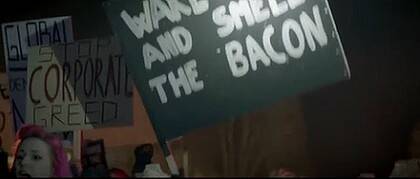 'Wake up and smell the bacon' ... more pig puns.