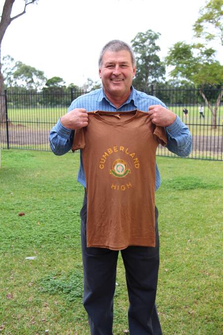 Been there, done that: Peter Trotter with his old T-shirt.