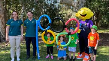 Children attending a Camp Quality excursion in Bonny Hills have a fantastic time learning from Olympians. 
