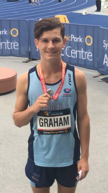 Medal winner: Long Flat's Nathan Graham has the athletics world at his feet. Pic: supplied