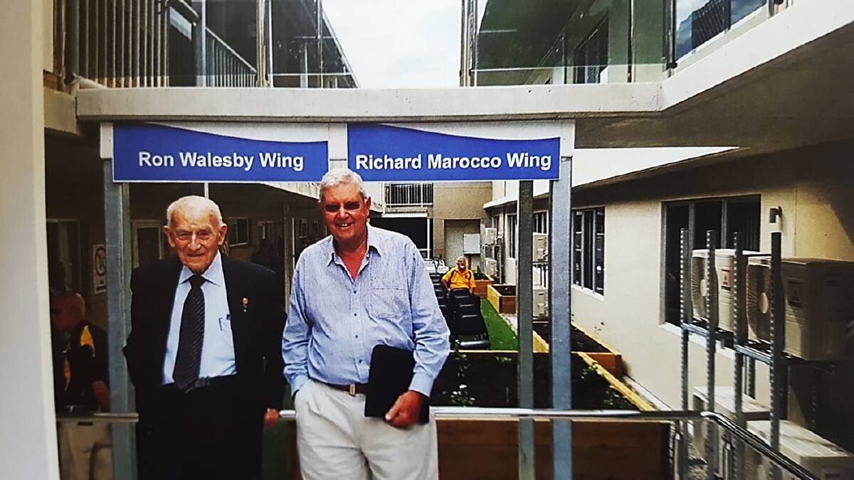 In their honour: Ron Walesby and Richard Marocco.