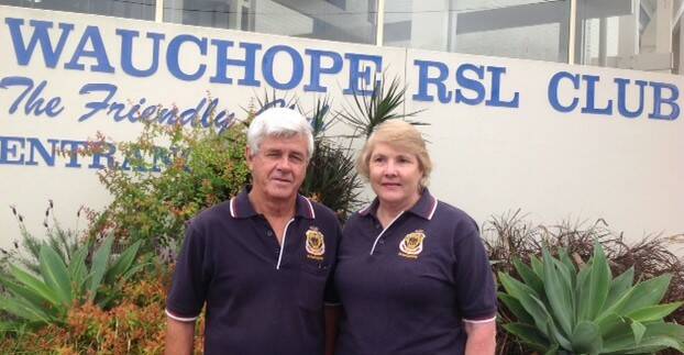 Can you help: Greg Cavanagh and secretary Marg Wallis, part of the organising team for the Wauchope RSL Sub-branch 100th Anniversary celebration, in front of Wauchope RSL. Inviting members of the public to supply historical photos of Wauchope RSL.