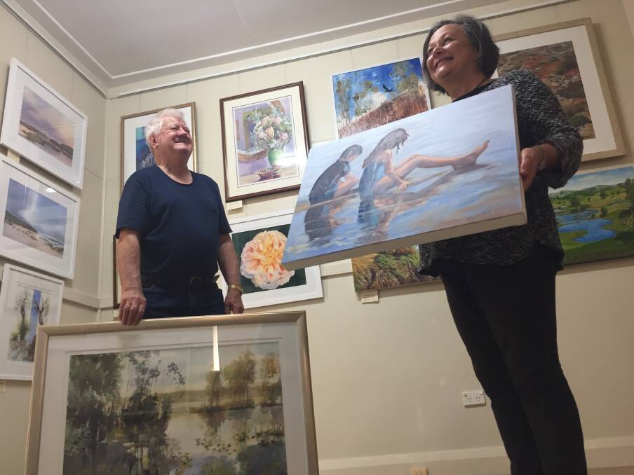 Accepted: Hastings Valley Fine Art Association members Brian Barker and Rita Carosi - along with eight fellow members - have gained accepted into Northern Exposure 5 which opened at the Glasshouse on July 13. Photo: Peter Daniels