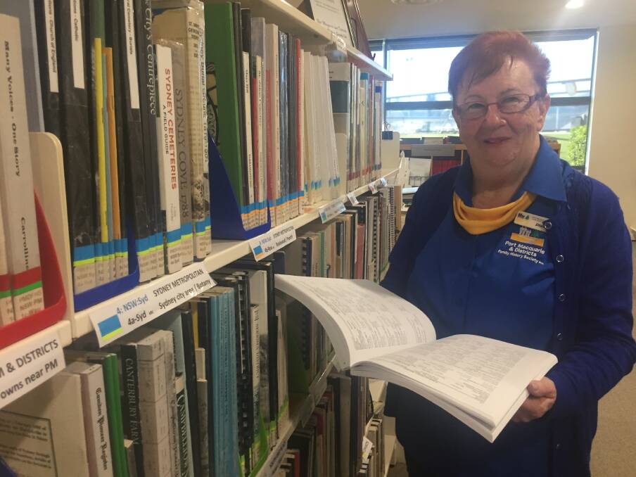 Join the dots: Port Macquarie Hastings Family History Society president Diane Gillespie says more people should get involved in discovering their family history.