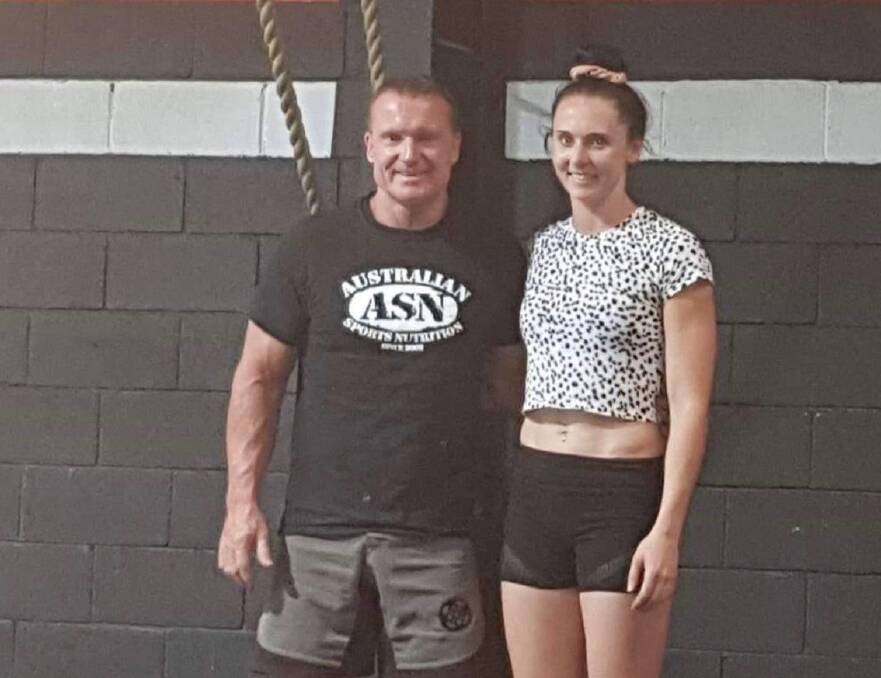 FATHER AND DAUGHTER FITNESS FANS: Andrew and Natalie Welsh on the podium in Coffs Harbour.
