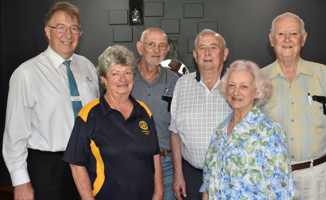 LONG-TIME SUPPORTERS: (Back) CEO Neville Parsons with Foundation Secretary Paul Jones, Foundation director Pedro Gill and past chairman Ron Barr, (front) ex-director Marie Winter and member Louise Barr.