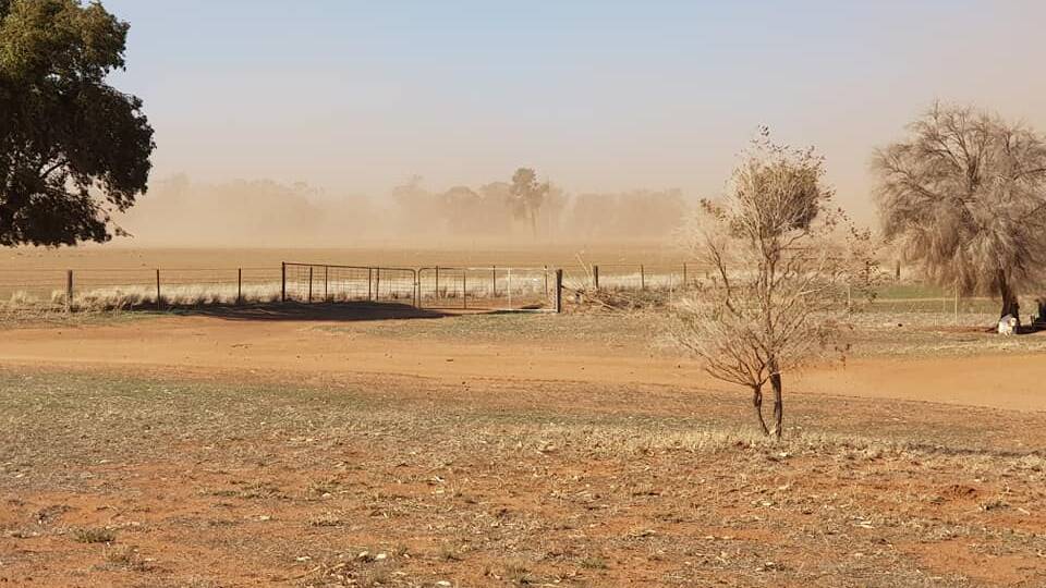 Gilgandra is a dust bowl, said Rob Hamilton who took this photo on a hay run.