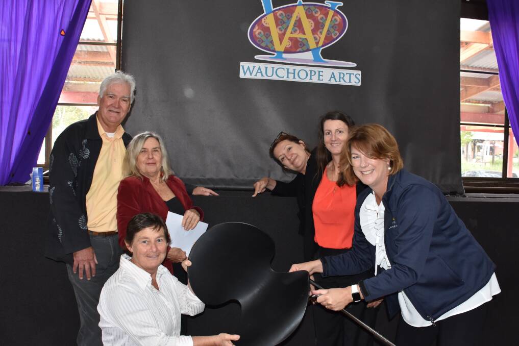 REPLACING CHAIRS: Wauchope Arts committee members Michael Eddie, Krissa Wilkinson, Deb Murrell and Jan Dennis with Cr Sharon Griffiths and Oxley member Melinda Pavey MP.