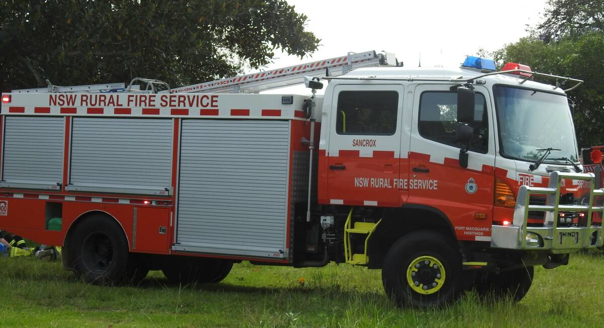 A Rural Fire Service engine at a fire earlier this week.