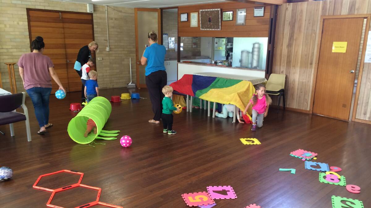 Lots of fun at Tots Music Time at St Matthew's Anglican Hall in Cameron Street.