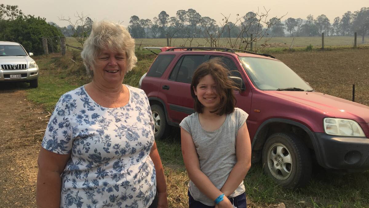 Kerryn Patrick and her granddaughter, Chloe escaped the Upper Pappinbarra fire.