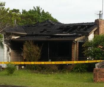 The house in Bain Street later on Saturday, after the fire.  Photo courtesy of Chloe Kucera.