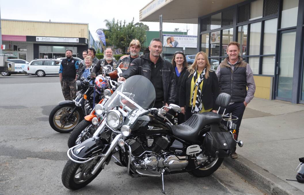 MOTORCYCLE FRIENDLY TOWN: Last year, Mayor Peta Pinson and Wauchope Chamber president Gary Rainbow welcomed special spaces for motorbikes.