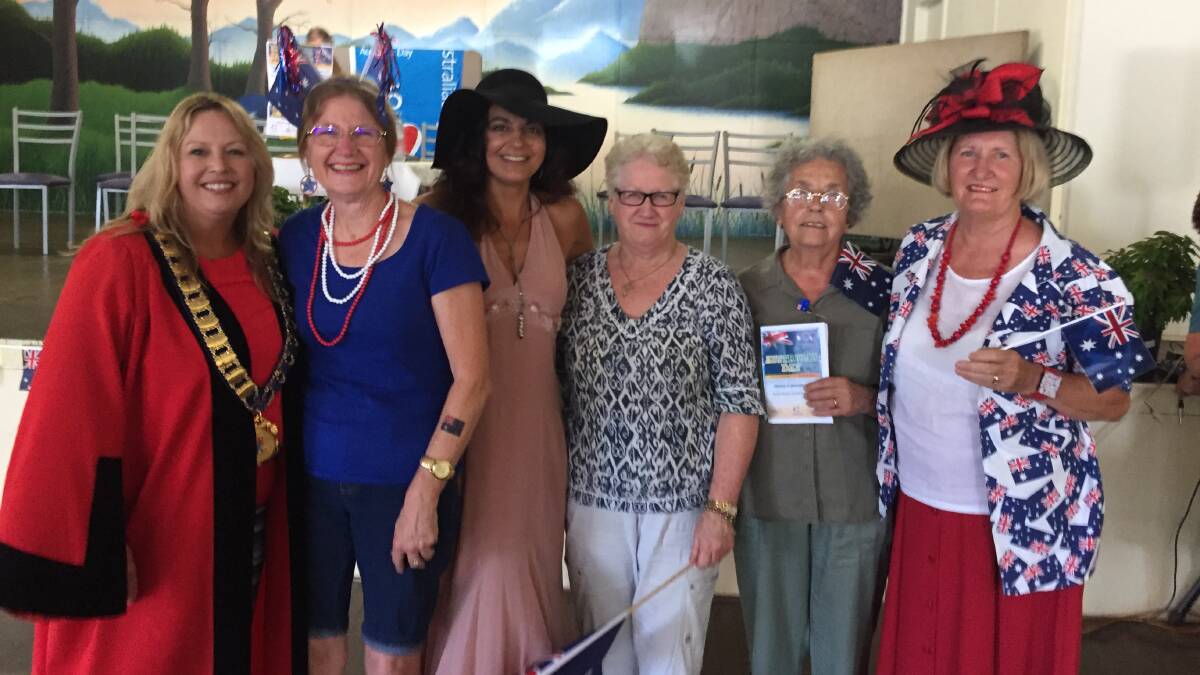 Celebrating Australia Day with Mayor Peta Pinson at Wauchope Showground last year. 