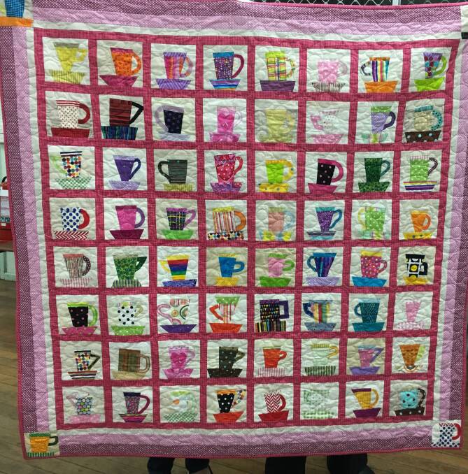 PRIZE: This fabulous quilt will be raffled at the Girls' Night In on Tuesday October 23 in Rotary Hall.