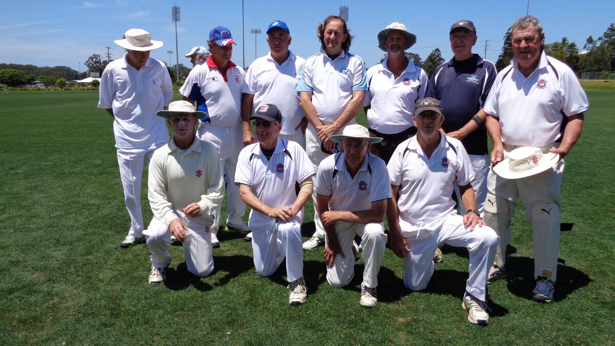 OVER 50 BUT NOT OUT: Local veteran cricketers after playing Coffs Harbour.  Excitement is building in the run-up to the inaugural over-50s State championships.